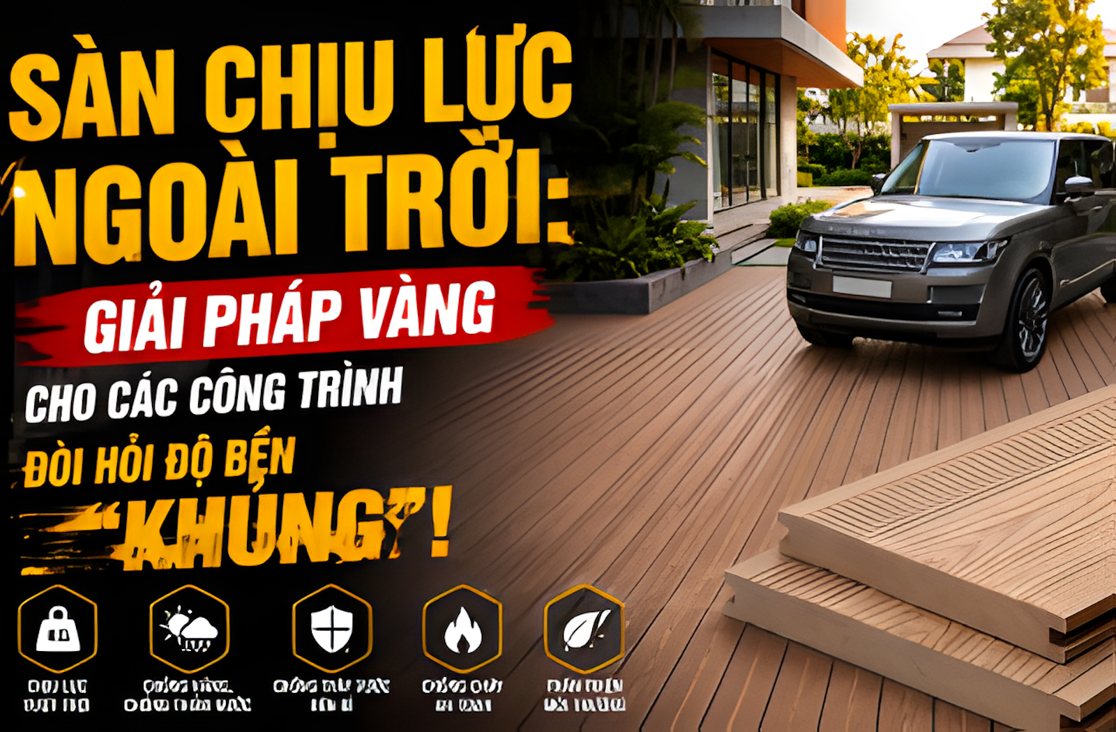 Sàn Gỗ Ngoài Trời Chịu Lực: Giải Pháp Bền Vững Cho Công Trình Ngoại Thất Cường Độ Cao