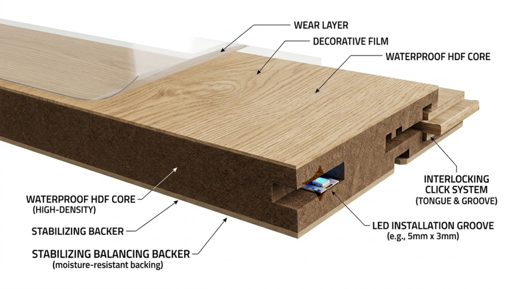 Cấu tạo sàn gỗ HDF chống nước